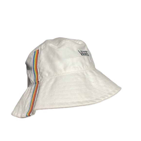 NEW Vans Pride 22 Bucket Hat White Rainbow Stripe 7641 Unisex Size SM - Picture 3 of 4